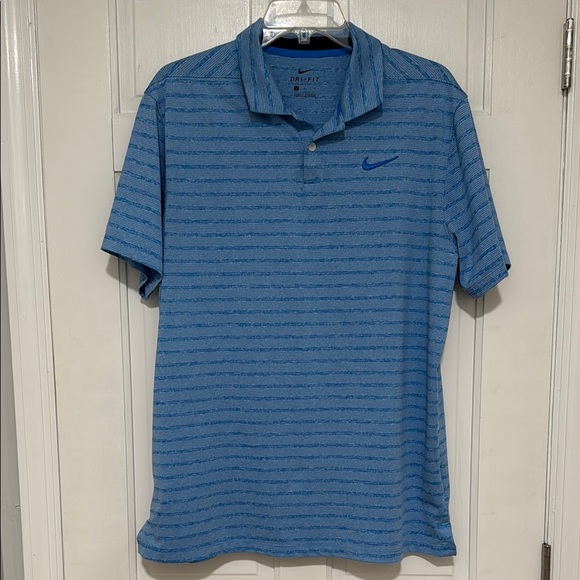 Nike Other - Nike Men's Blue Striped Dri-fit Golf Shirt